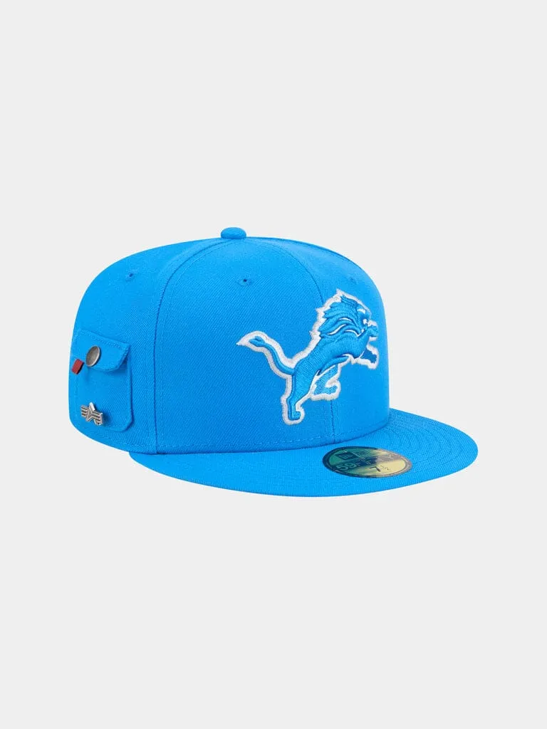 Alpha Industries 59FIFTY Detroit Lions casquette fitted bleue