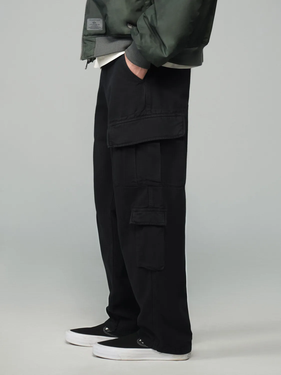 Alpha Industries ACU pantalon cargo noir coton