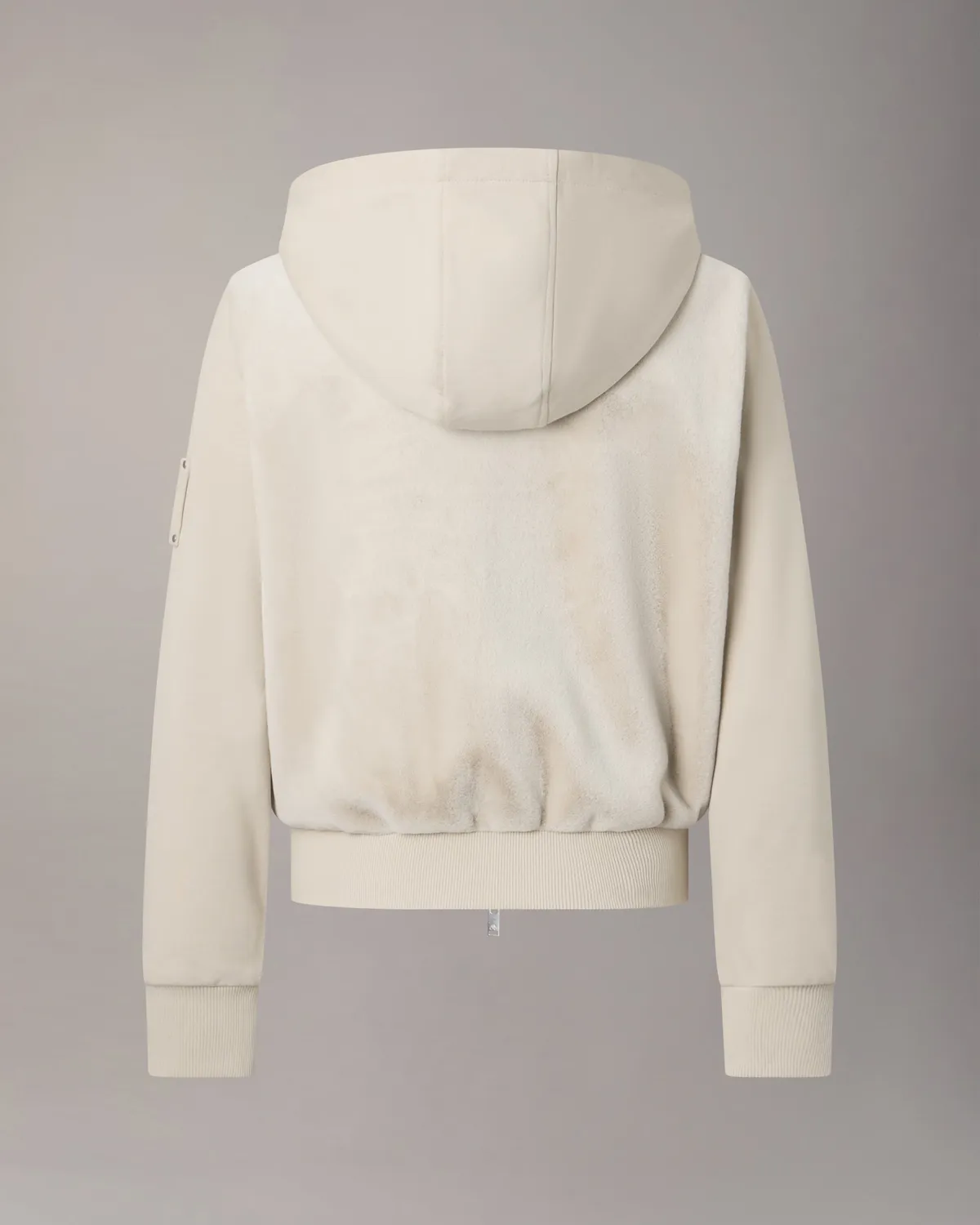 Moose Knuckles Roslyn Bunny sweat à capuche Alabaster fausse fourrure