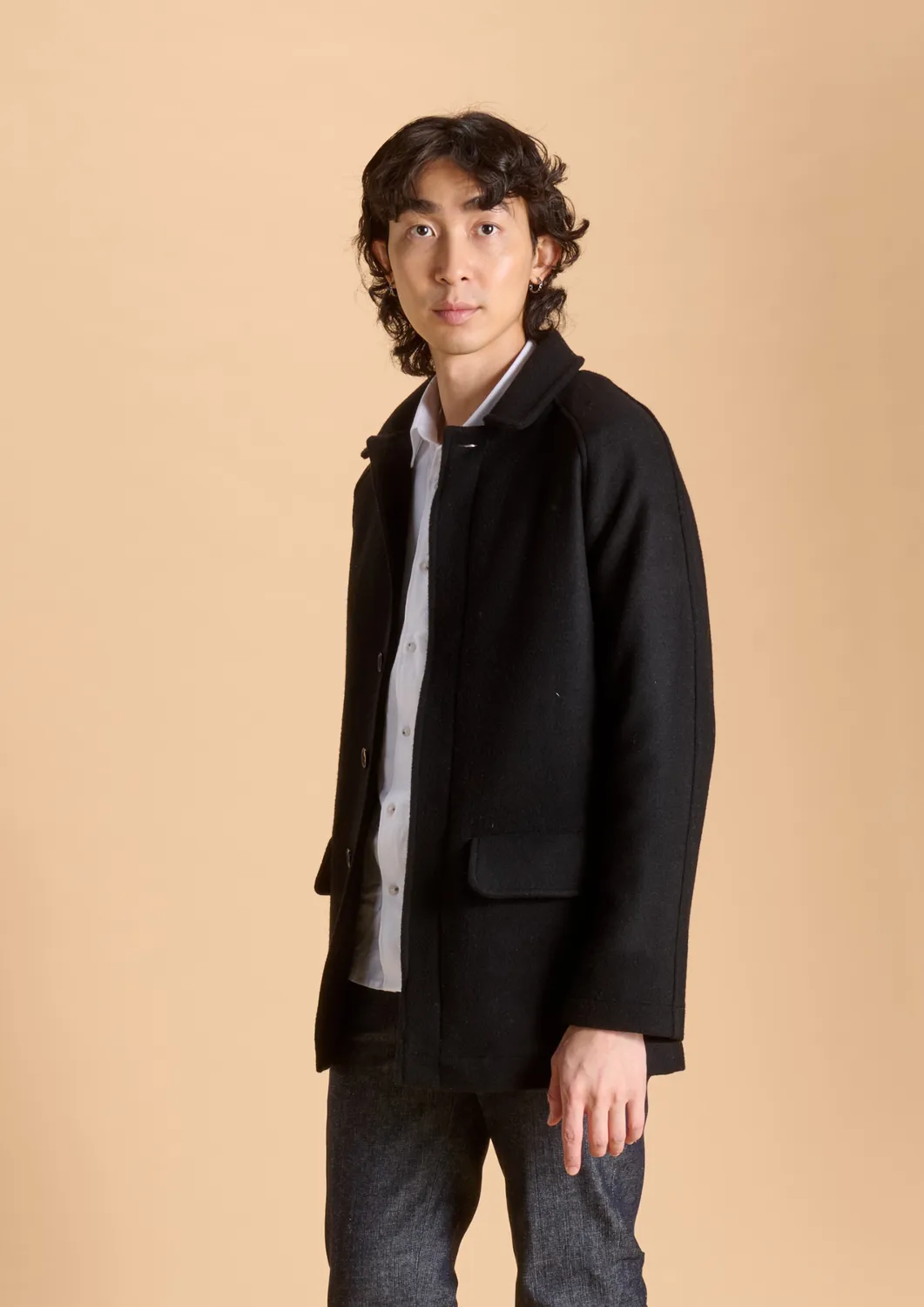 SOUBACQ Trench Vendôme trench laine noir