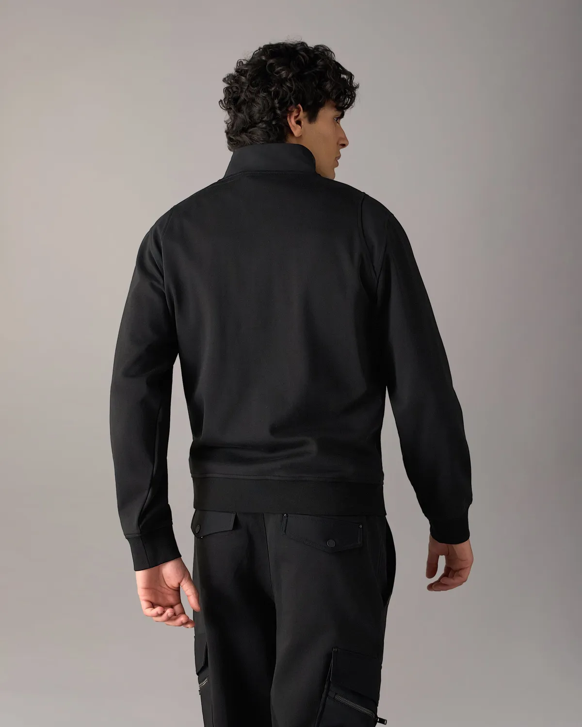 Moose Knuckles Dalon sweat col zippé noir