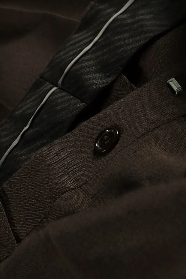 Hollington Siza pantalon ajusté lin macchiato