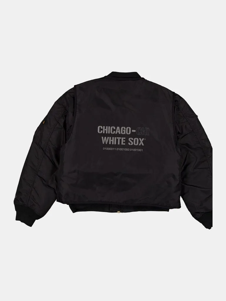 Alpha Industries MA-1 White Sox blouson noir avec gilet