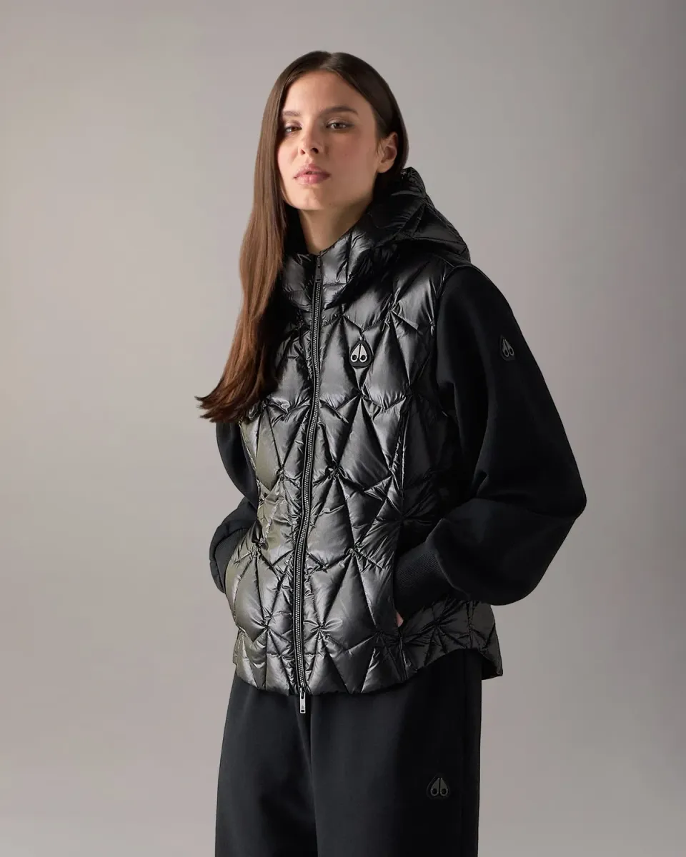 Moose Knuckles Iceberg gilet duvet noir matelassé