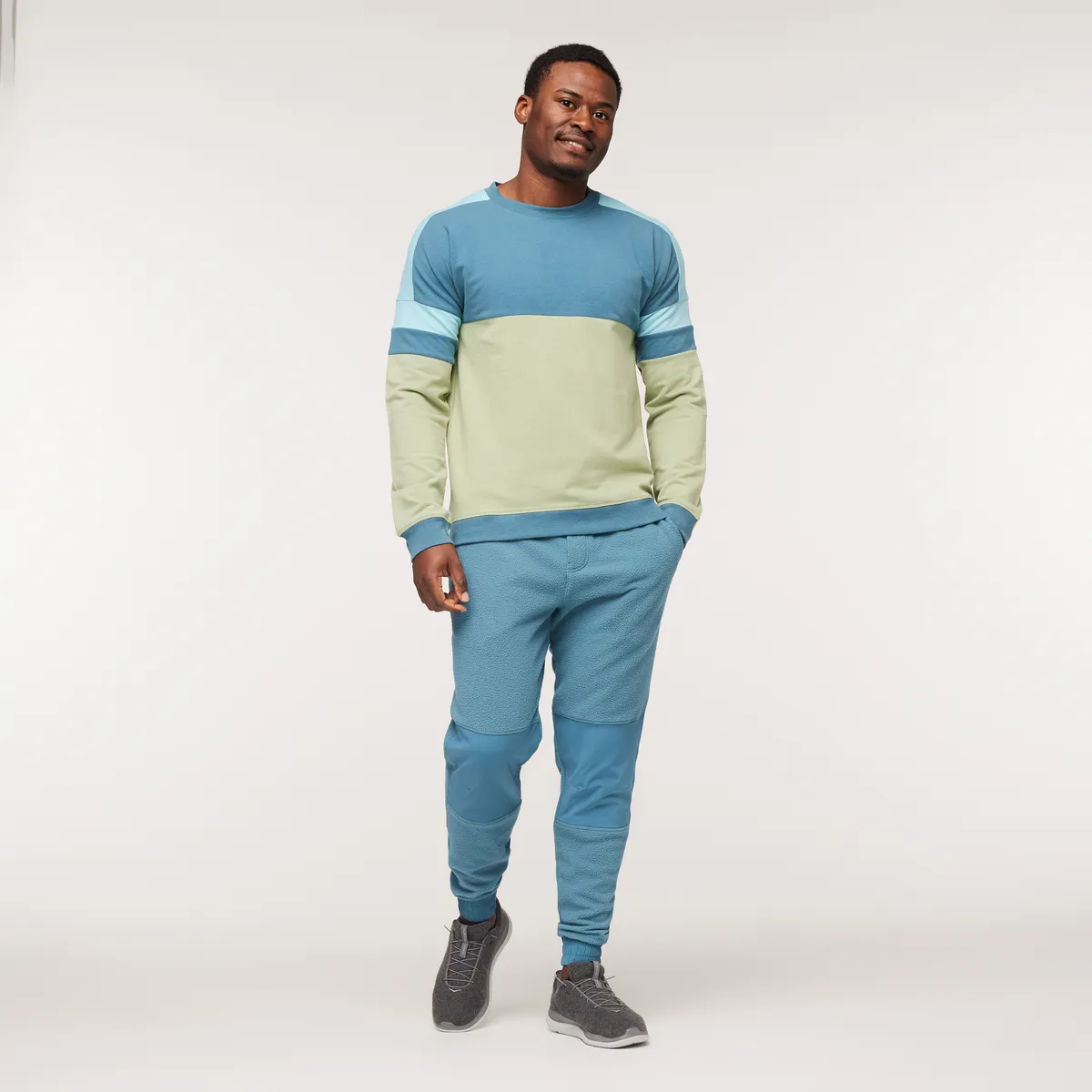 Cotopaxi Bandera sweat homme Blue Spruce coton bio