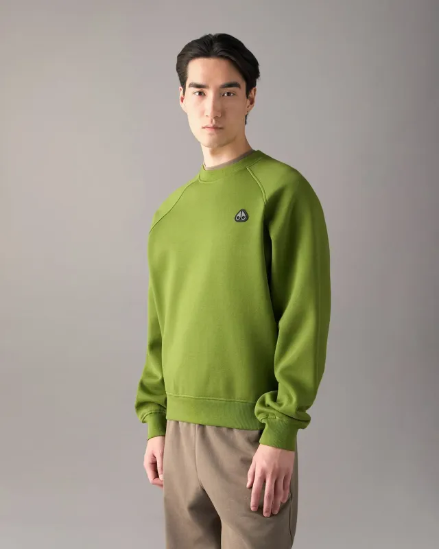 Moose Knuckles Yul sweatshirt col rond vert trèfle molleton
