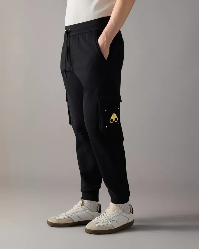 Moose Knuckles Gold Hartsfield Cargo joggers noirs gold