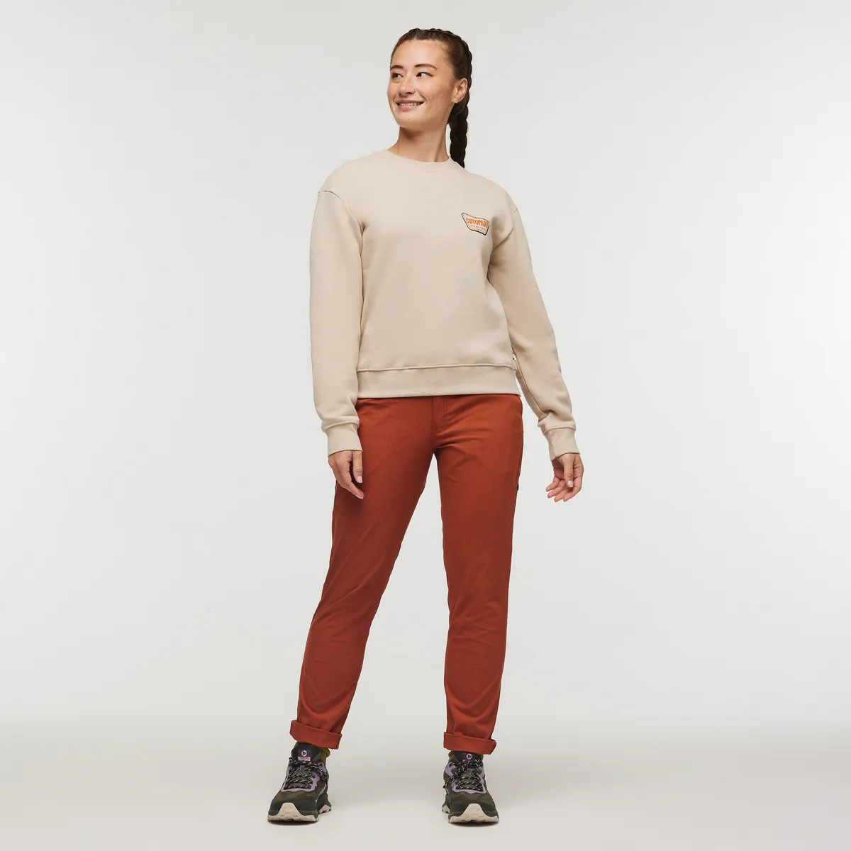 Cotopaxi Camp Life Crew sweat femme Oatmeal coton bio