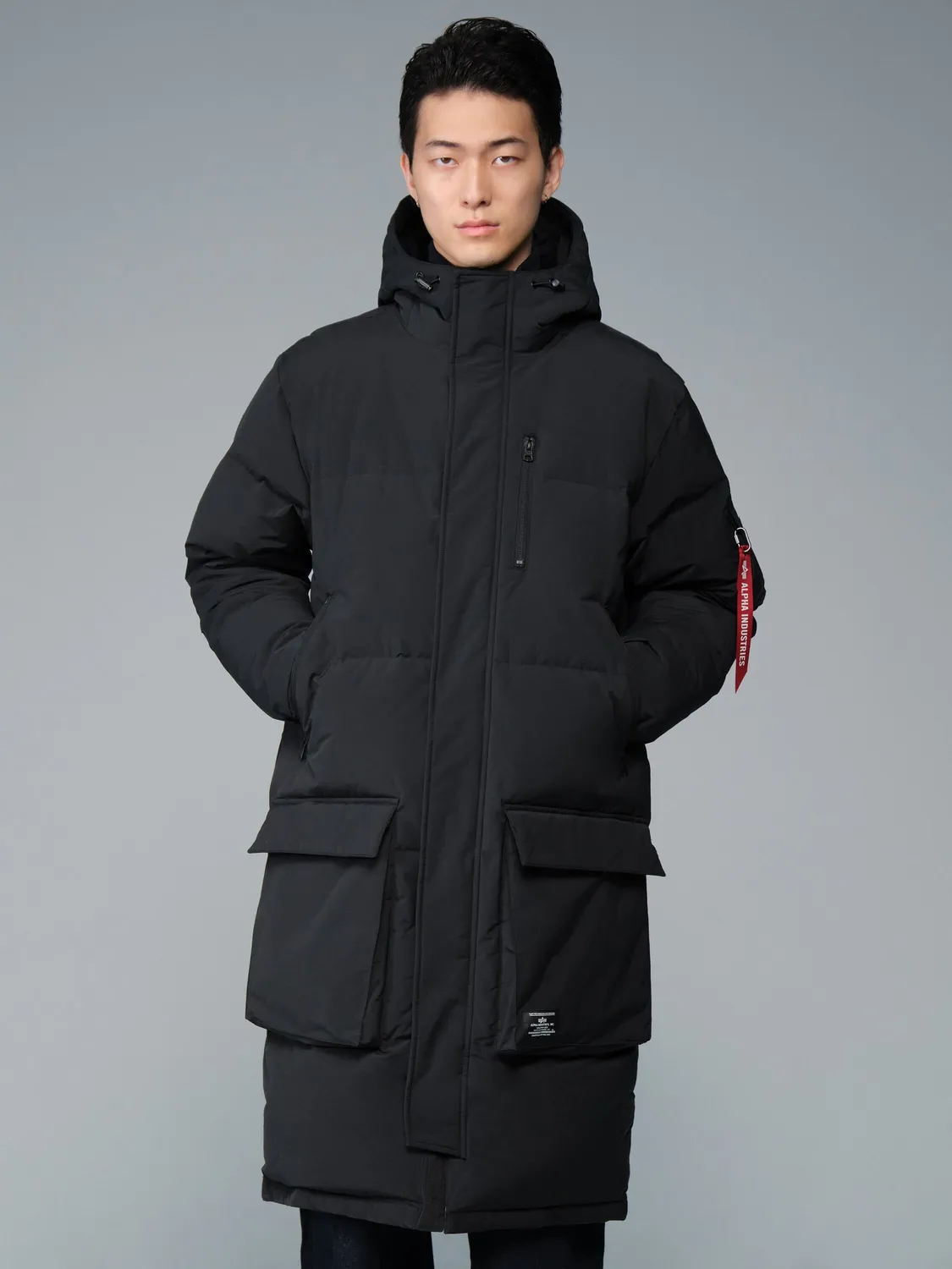 Alpha Industries Carson parka longue noire grand froid