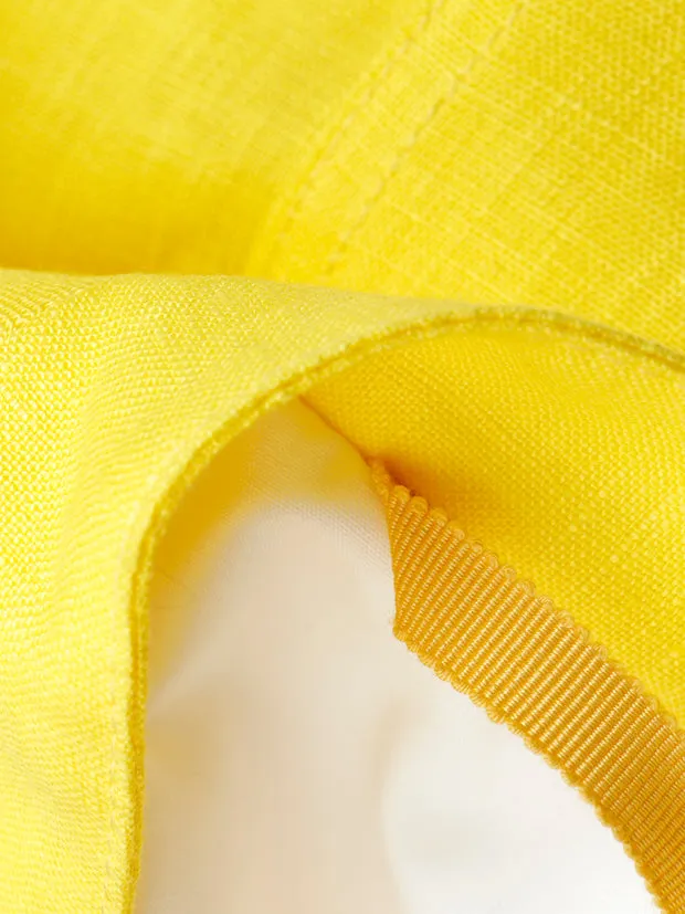 Hollington veste Tyrol lin jaune toile légère