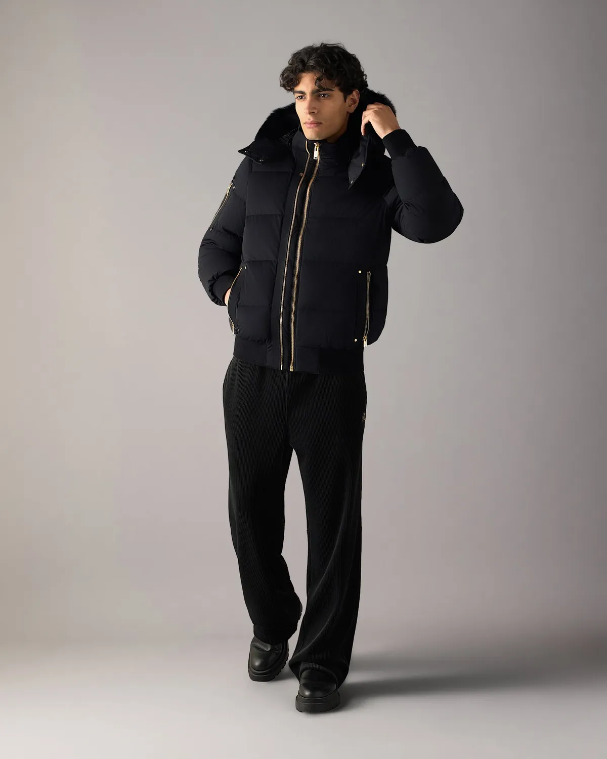 Moose Knuckles Stagg bomber duvet noir Gold Series
