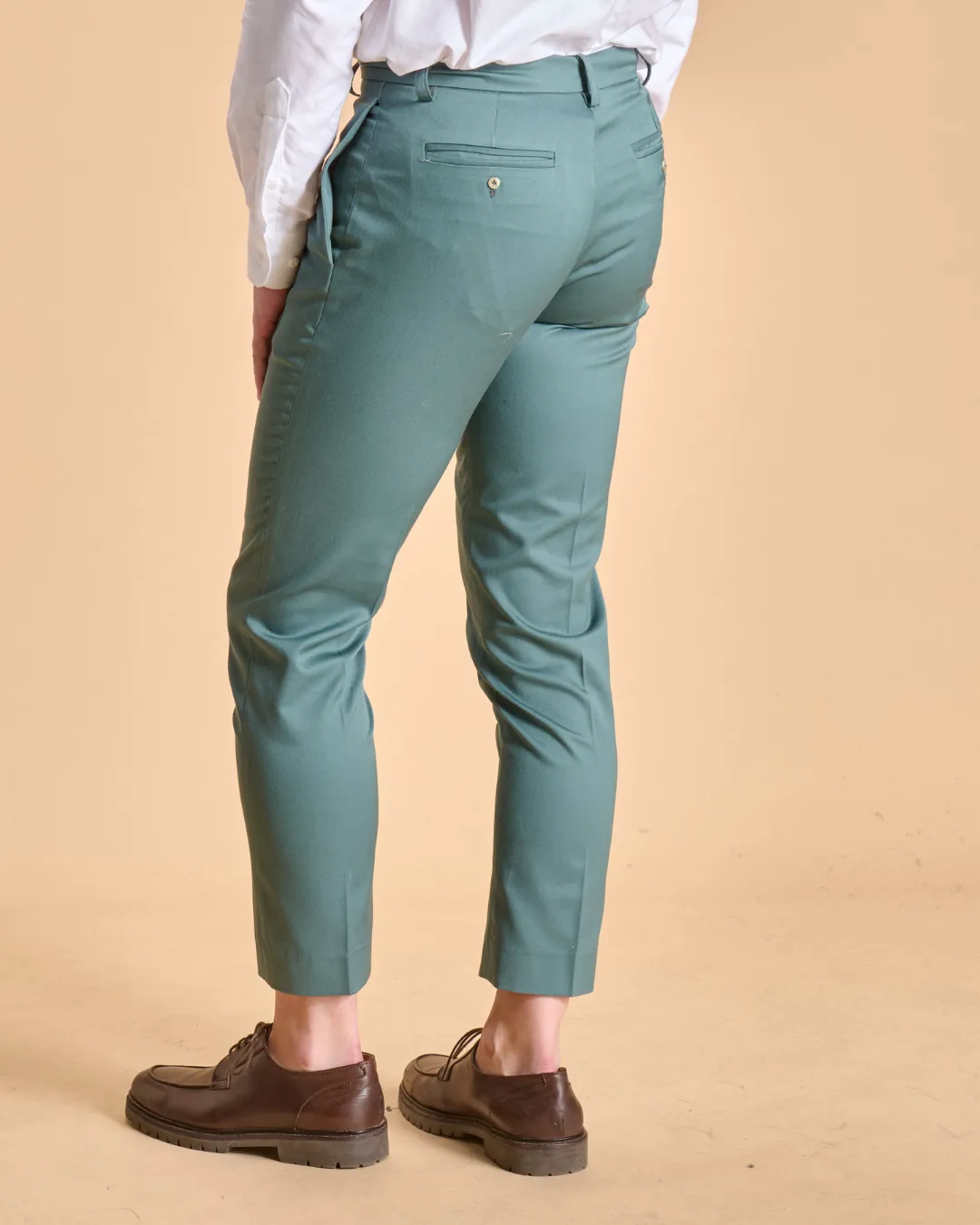Soubacq Faubourg pantalon homme gabardine coton vert
