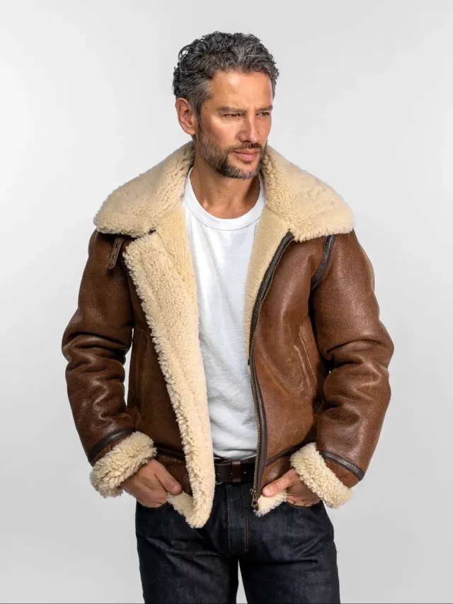 Daytona Bombardier blouson aviateur cuir mouton noir