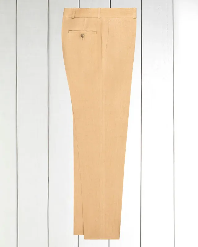 Hollington Siza gold pantalon soie lin coupe ajustée