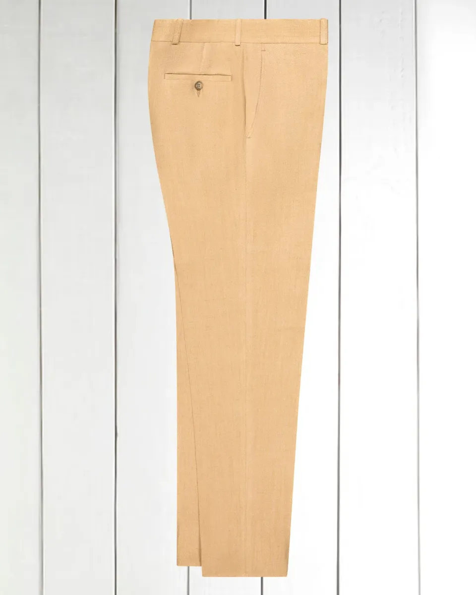 Hollington Siza gold pantalon soie lin coupe ajustée