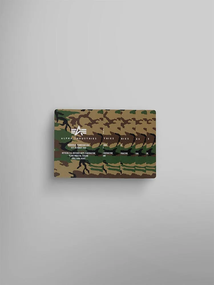 Alpha Industries Playing Cards jeu cartes woodland camo