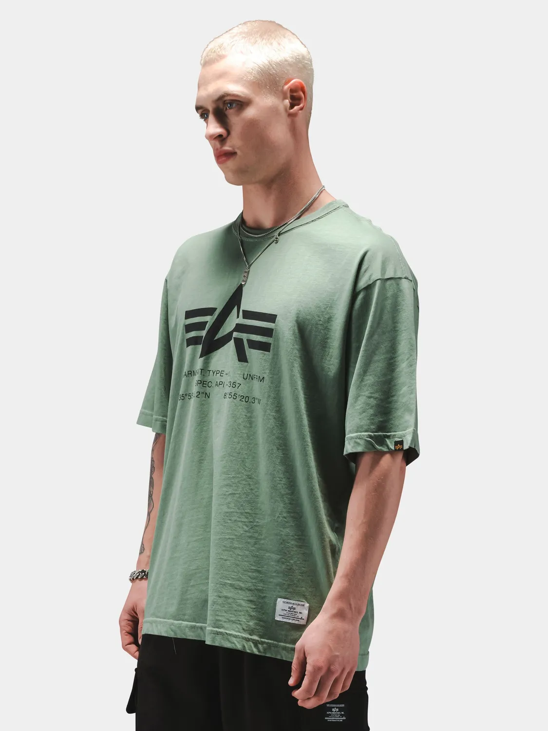 Alpha Industries Relaxed Coordinates t-shirt coton moss