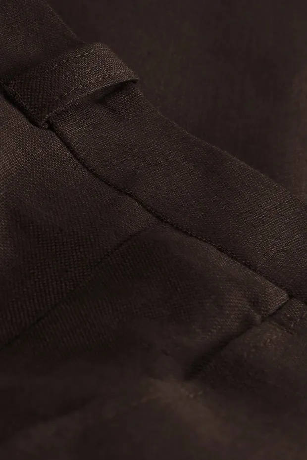 Hollington Siza pantalon ajusté lin macchiato