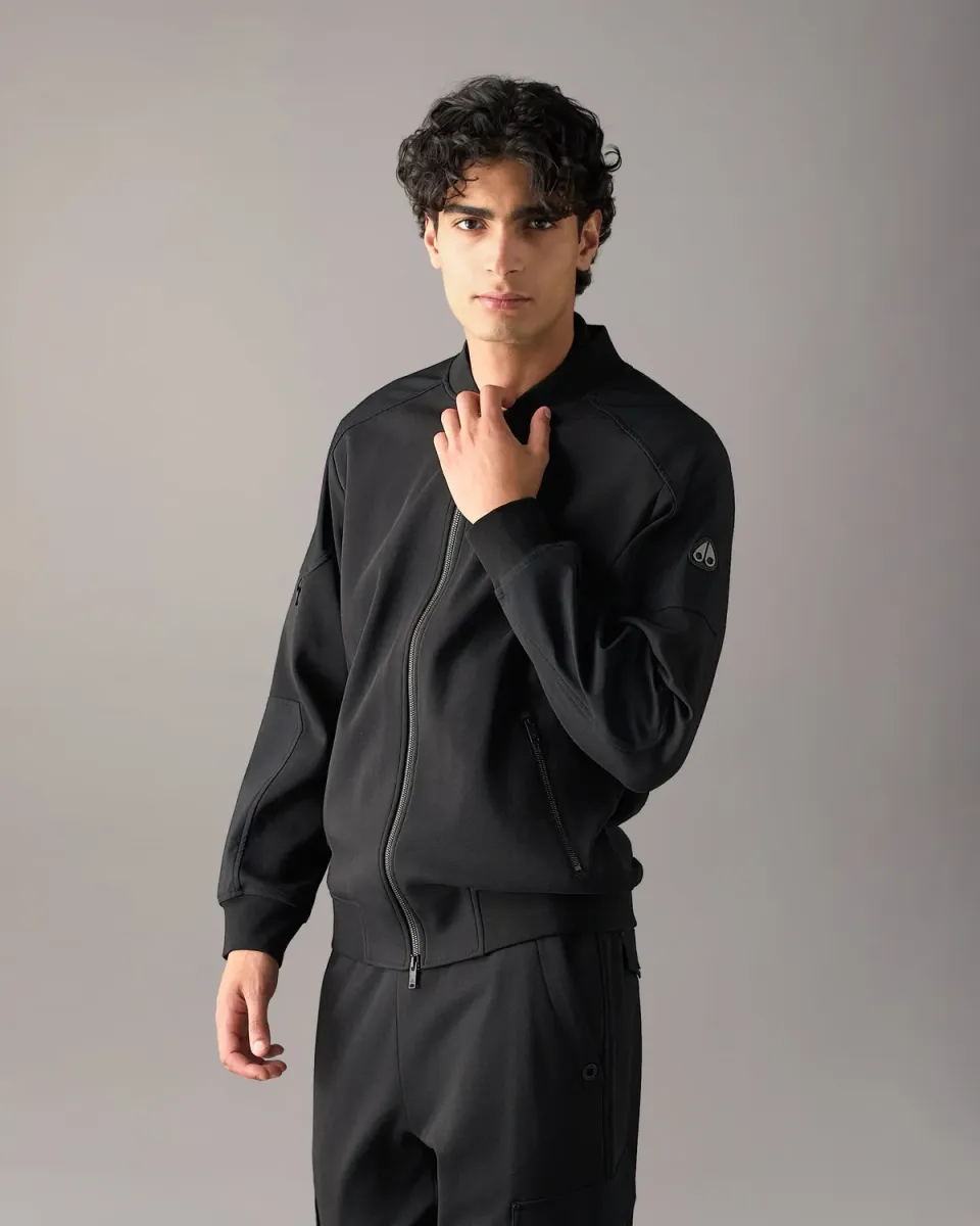 Moose Knuckles Dalon blouson bomber noir stretch zip double