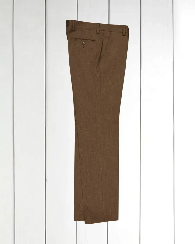 Hollington Siza pantalon ajusté cachou laine