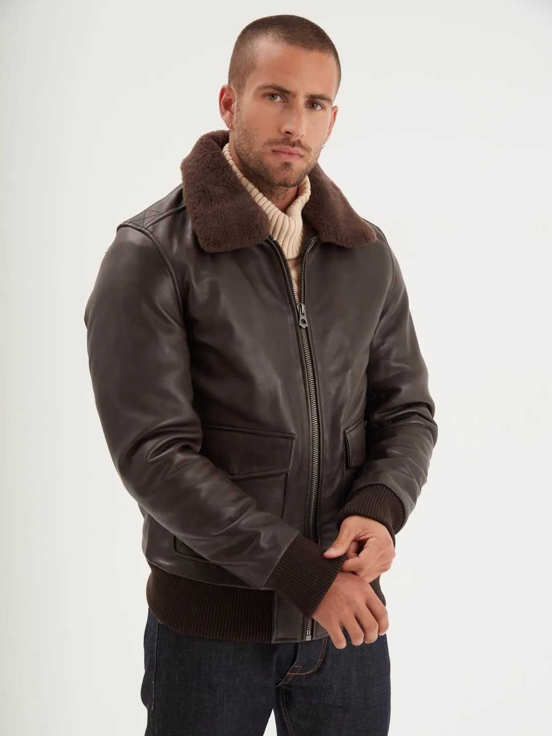 Daytona Mirage blouson aviateur cuir noir vachette