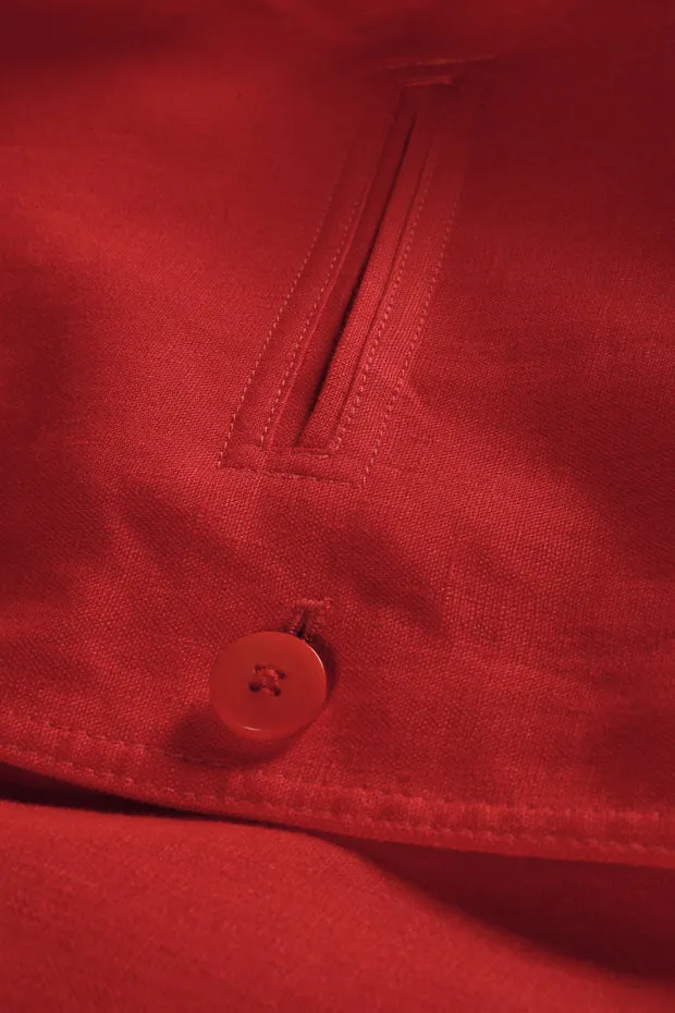 Hollington Megève veste lin pur rouge légère