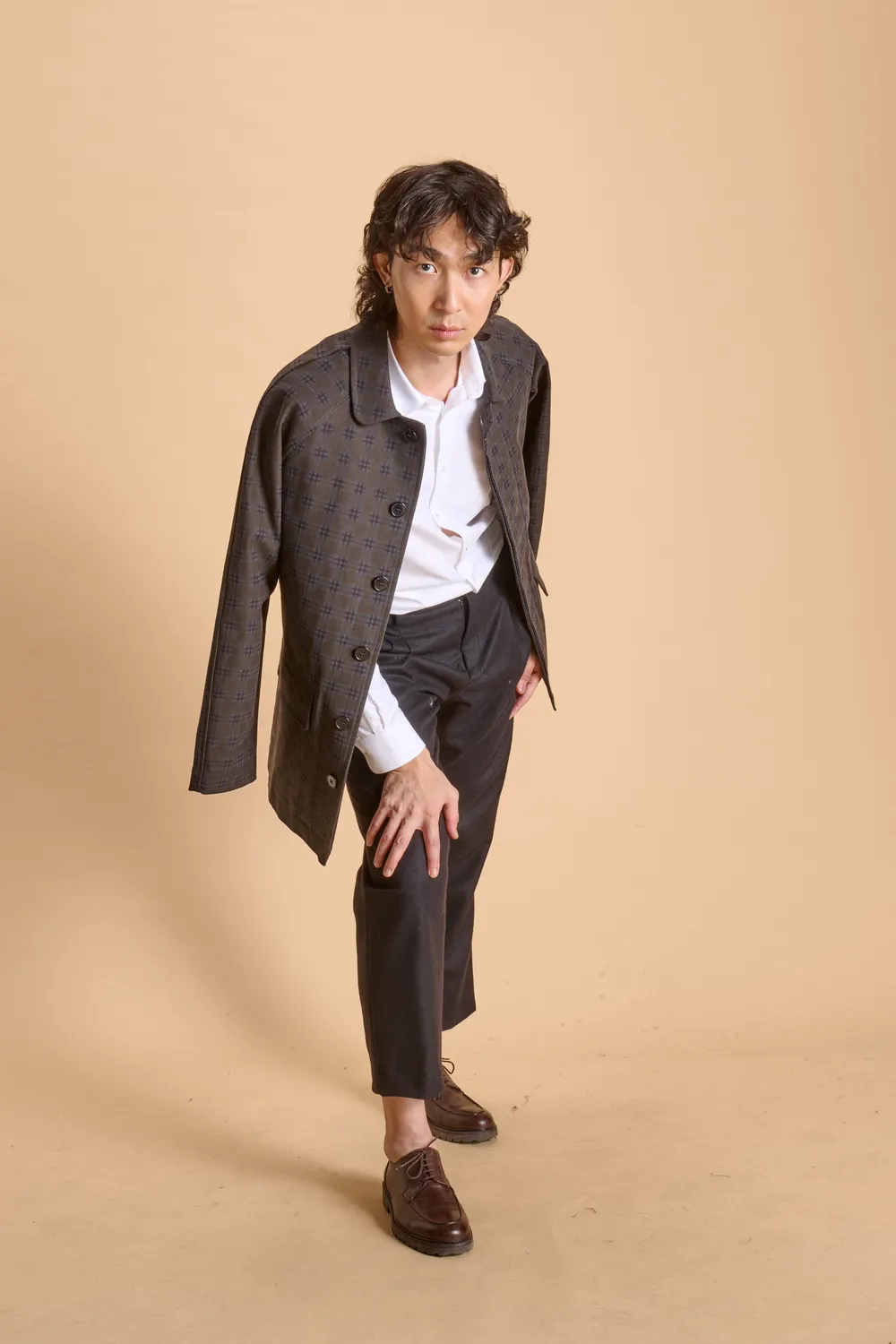 Soubacq Ambra trench gabardine noir