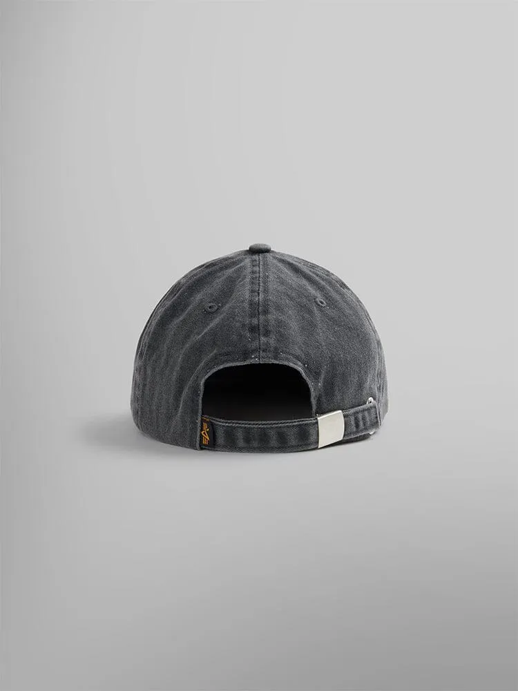 Alpha Industries Battlewash Casquette noire coton twill
