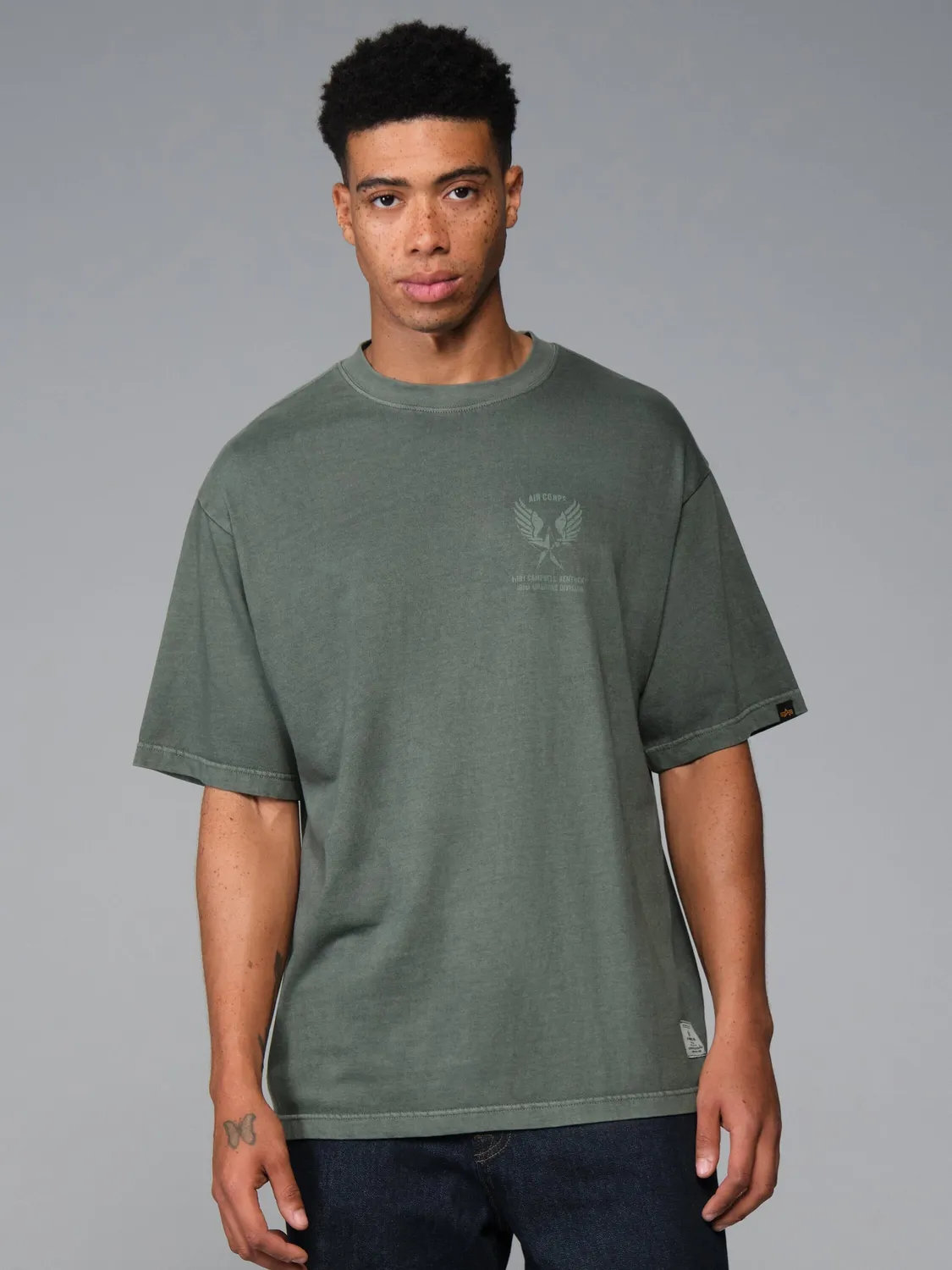 Alpha Industries Essential Battlewash t-shirt Noir coton