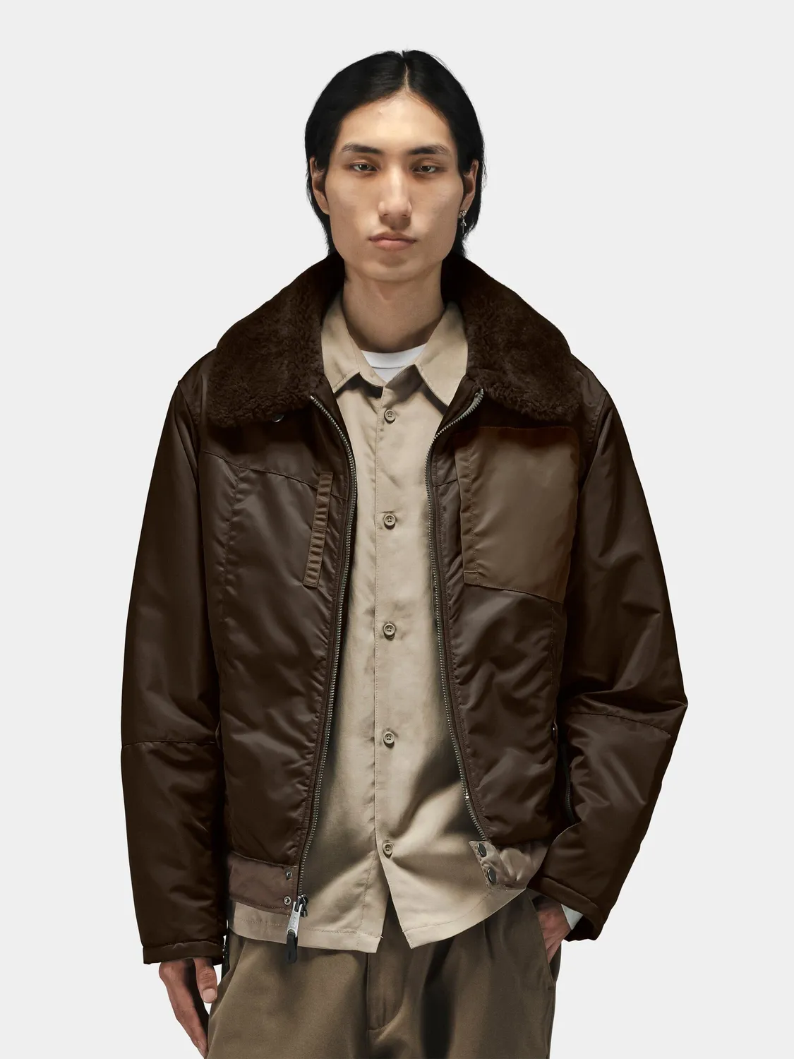 Alpha Industries Nylon Aviator blouson gris nylon