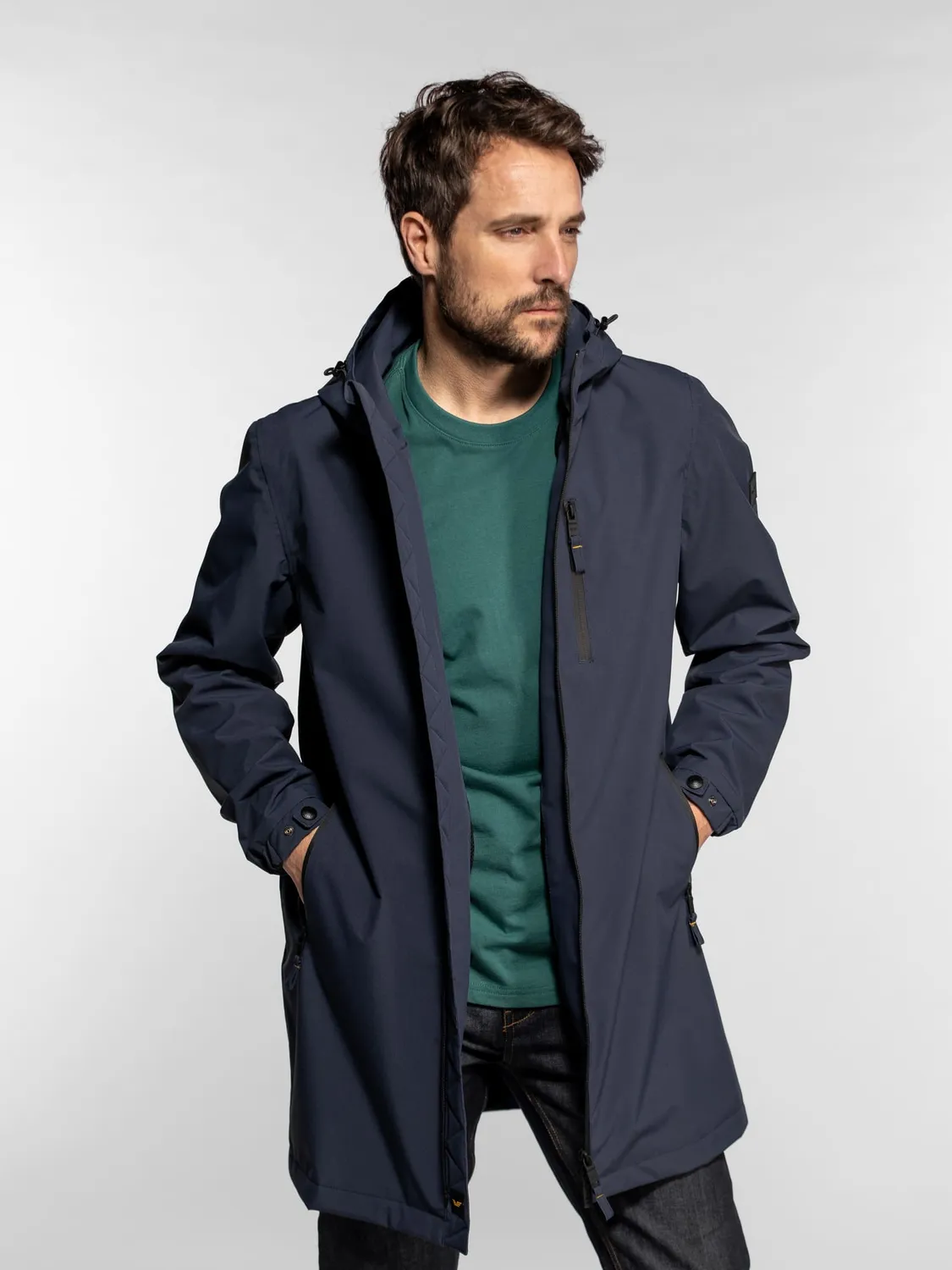 Daytona Hardin veste imperméable longue beige nylon