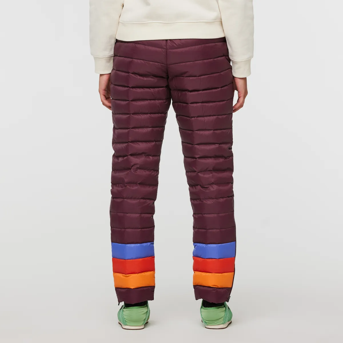 Cotopaxi Fuego Pantalon duvet femme Wine Stripes 800 cuin