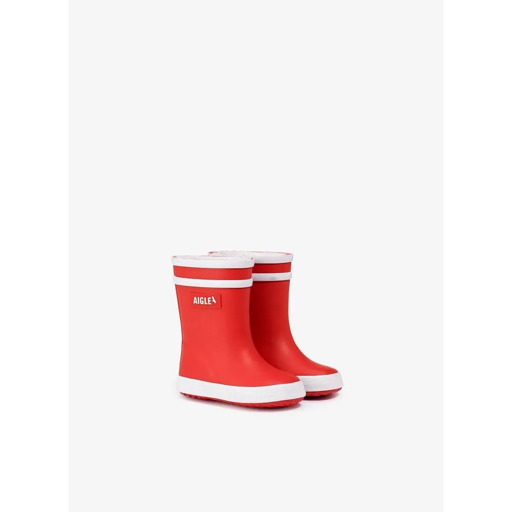 Aigle Baby Flac Fur 2 botte pluie enfant rouge fourrée