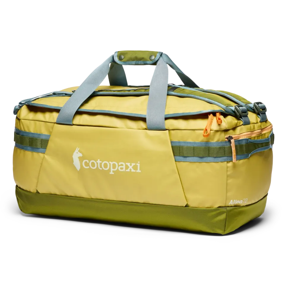 Cotopaxi Allpa Getaway 70L sac voyage Lemongrass