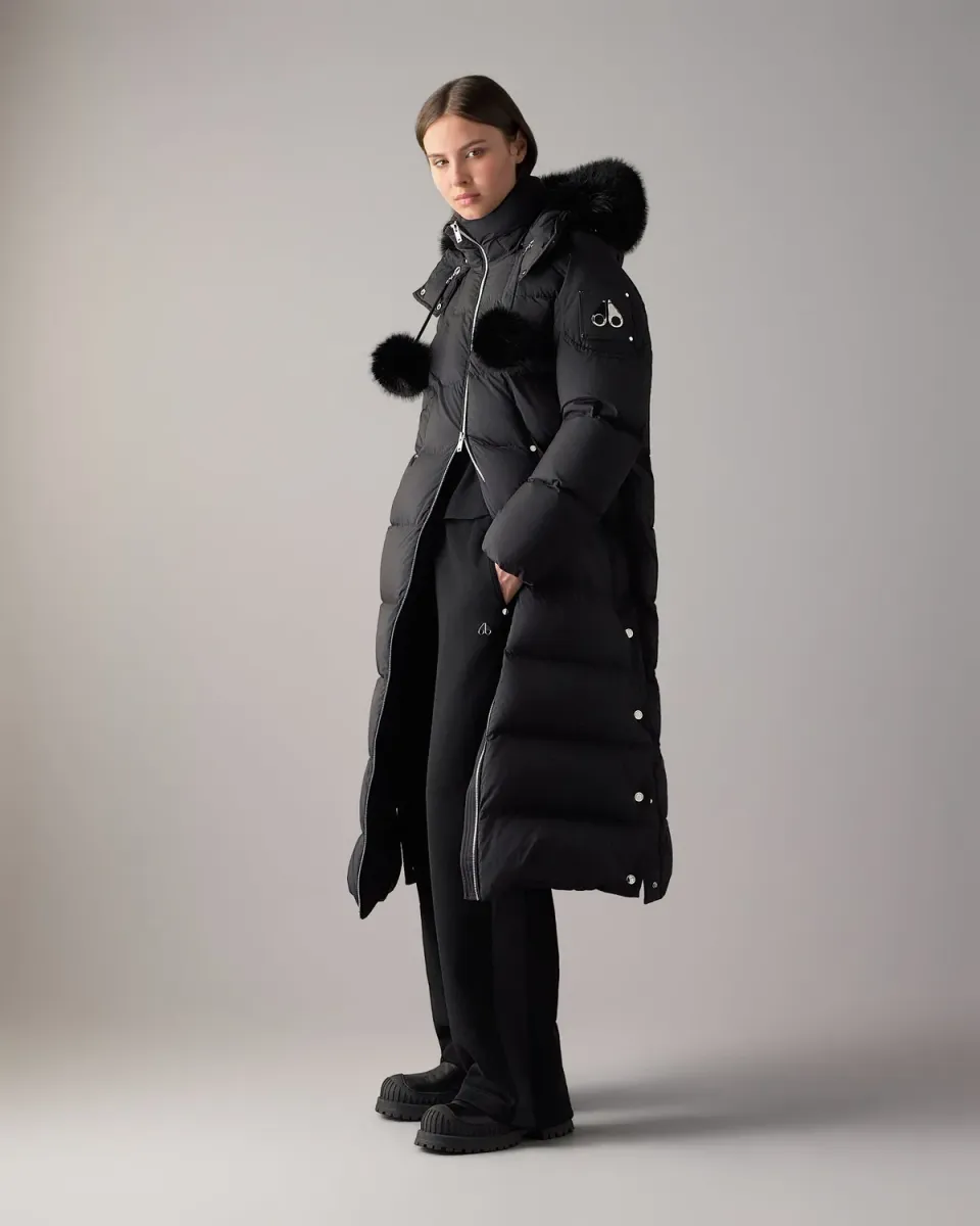 Moose Knuckles Everest Long Down Puffer doudoune noir