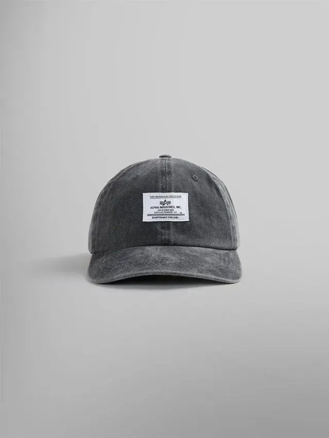 Alpha Industries Battlewash Casquette noire coton twill