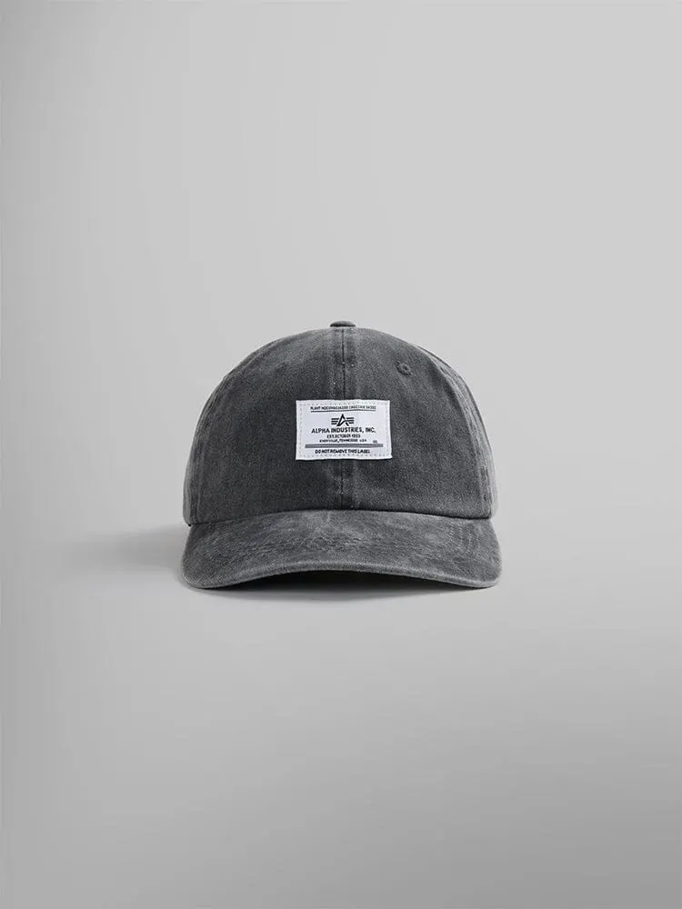 Alpha Industries Battlewash Casquette noire coton twill