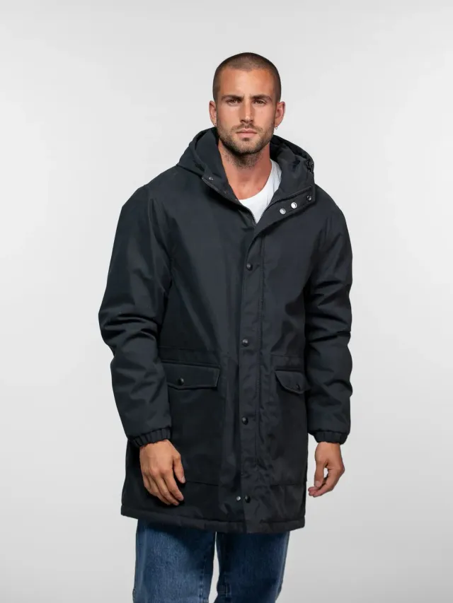 Daytona Lopez parka longue homme Navy doublure sherpa