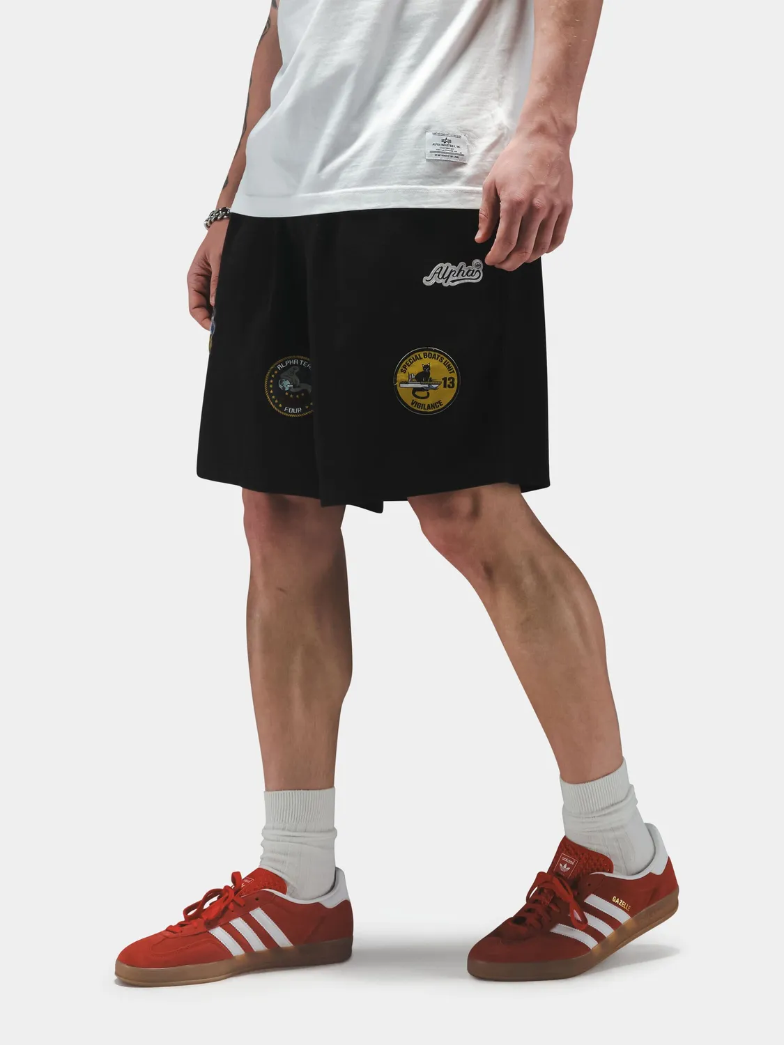 Alpha Industries Patched Jersey Short noir jersey