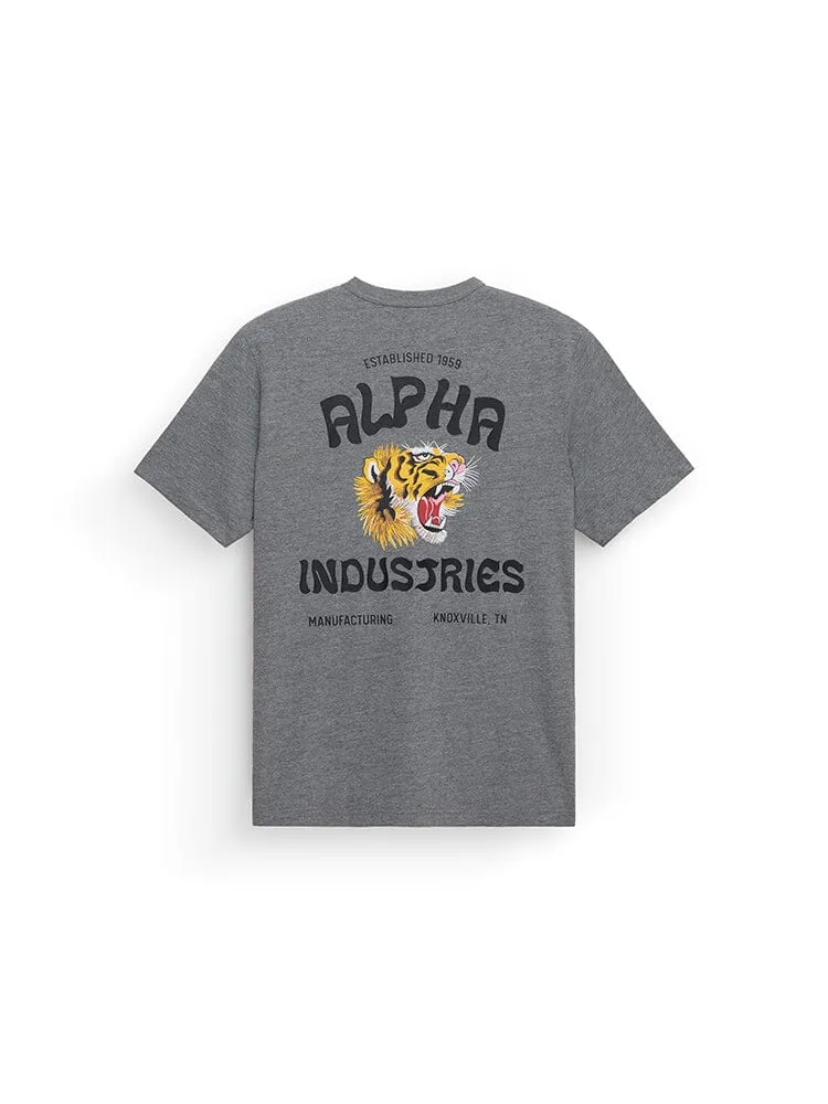 Alpha Industries Tiger Roar tee-shirt bleu coton imprimé