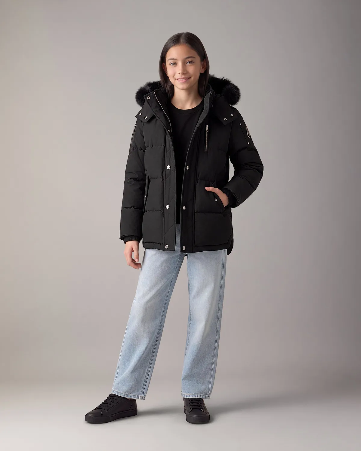 Moose Knuckles Originals Original Down 3Q doudoune enfant noir grand froid