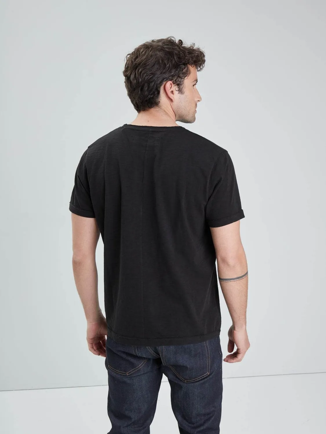 Daytona American t-shirt imprimé noir coton flammé