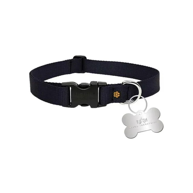 Alpha Industries Basic Dog Tag collier chien noir réglable