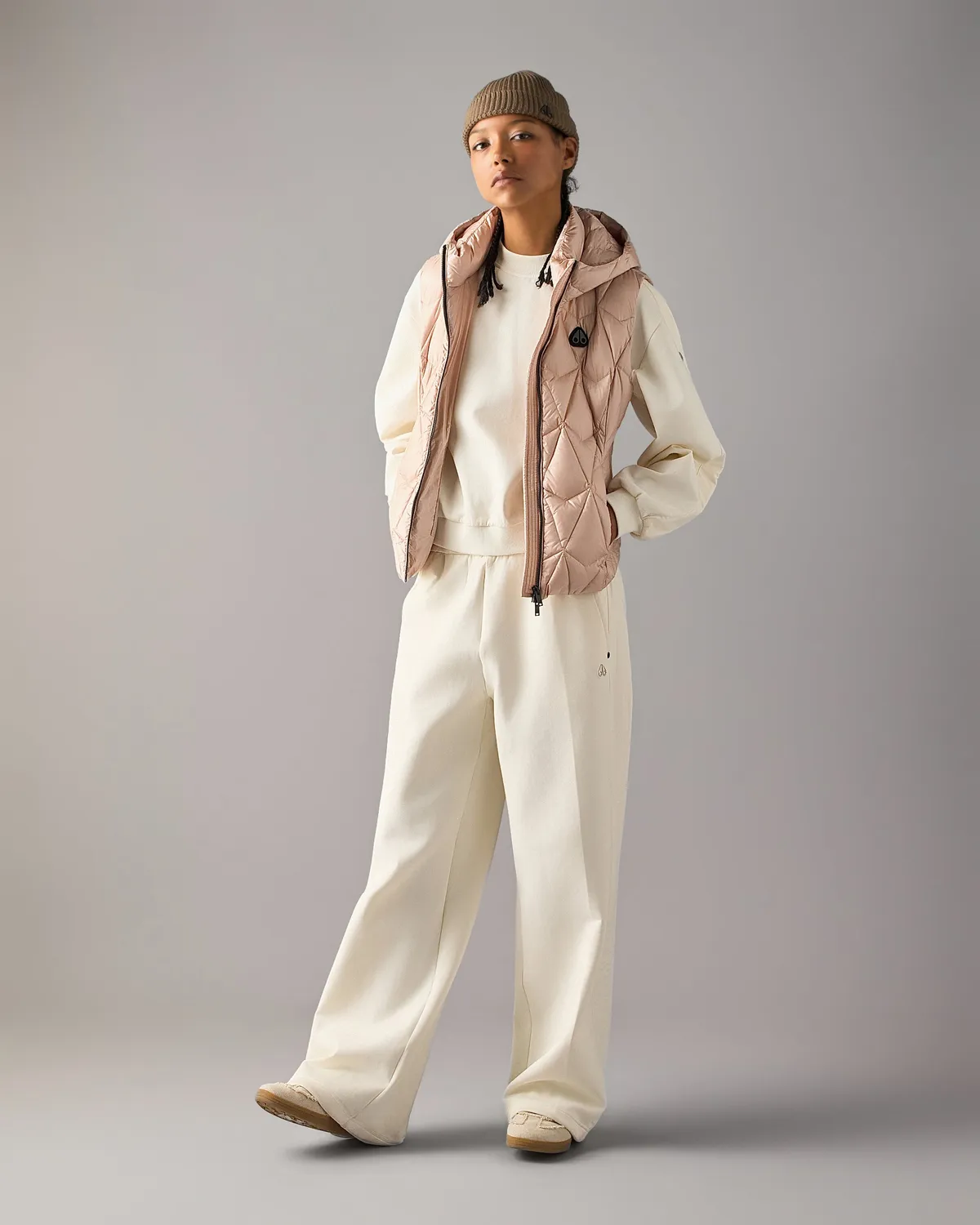 Moose Knuckles Iceberg gilet duvet matelassé rosewood