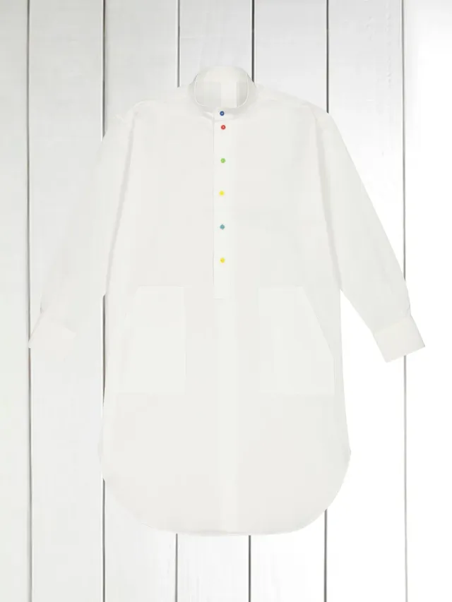 Hollington Kamiz chemise de nuit coton bleu nuit rayures