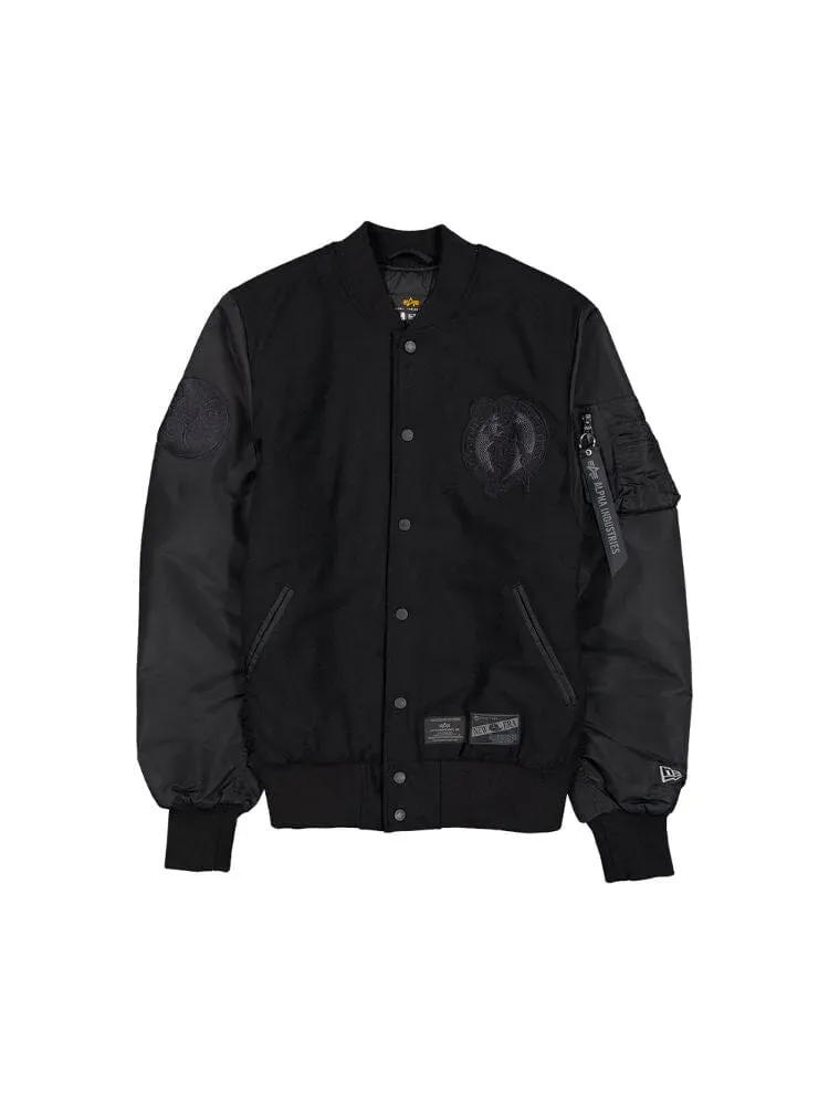 Alpha Industries MA-1 Boston Celtics bomber laine noir