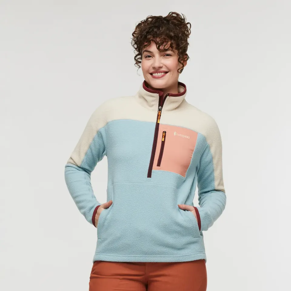 Cotopaxi Abrazo polaire demi-zip femme cream sea spray