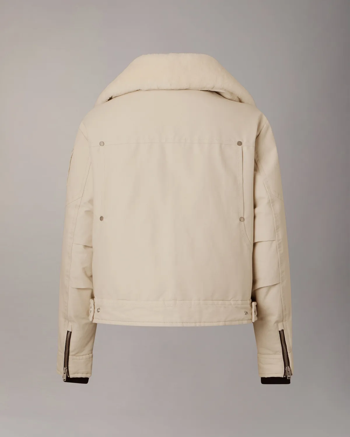 Moose Knuckles Aurora Trucker veste alabaster shearling