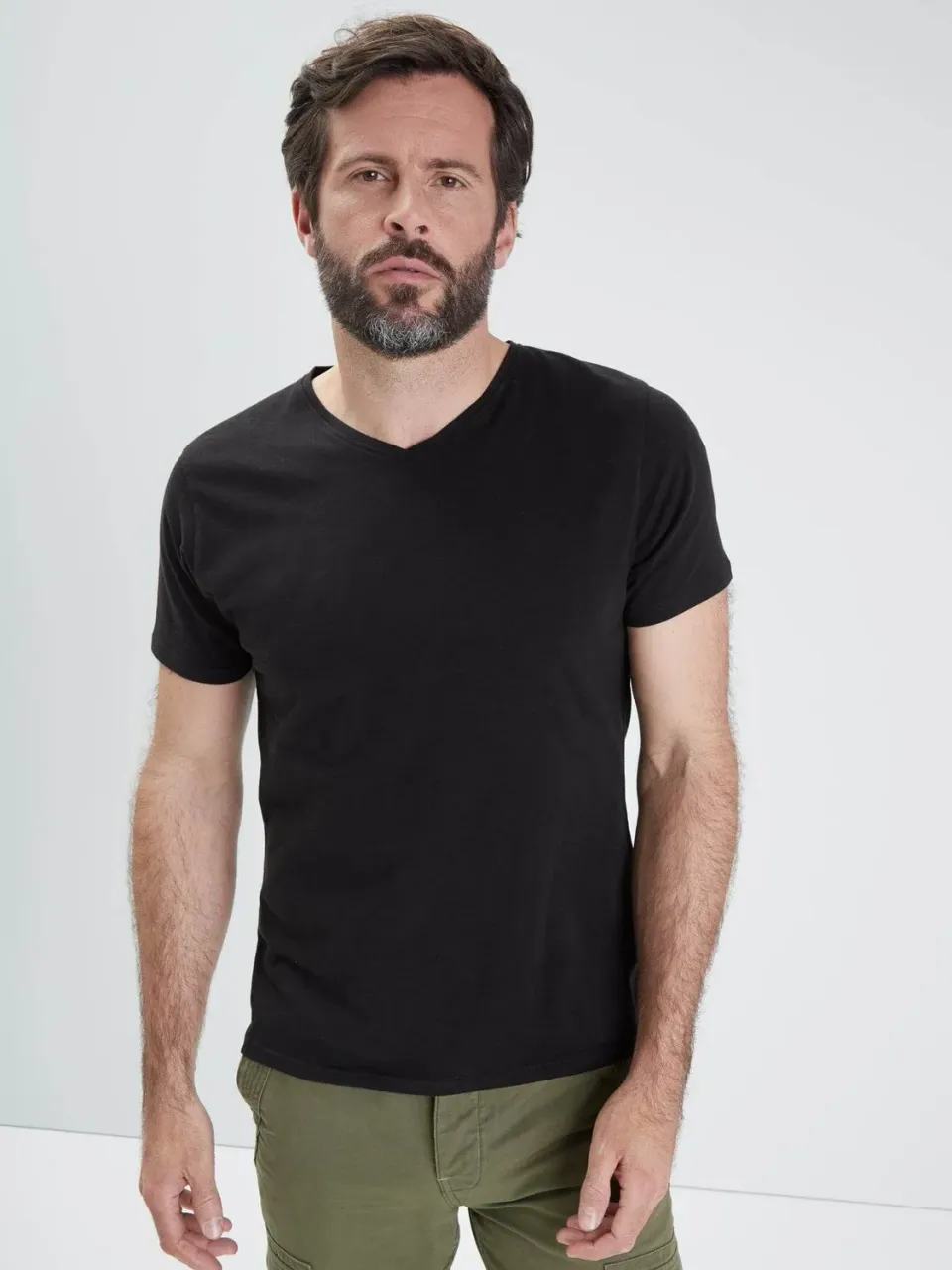 Daytona Skyray t-shirt homme noir col V basique