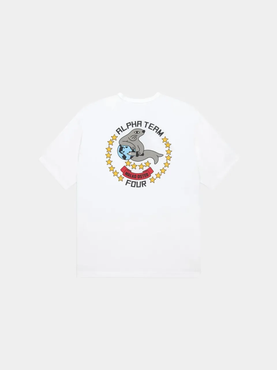 Alpha Industries Seal t-shirt relaxed blanc coton